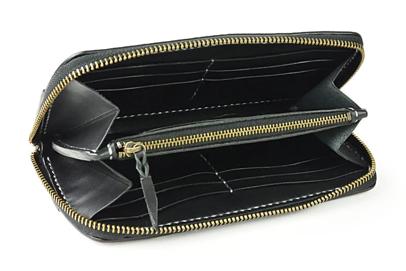 サムライクラフト ラウンドファスナー タイプ2 パイソン マット加工 ウォレットチェーン対応