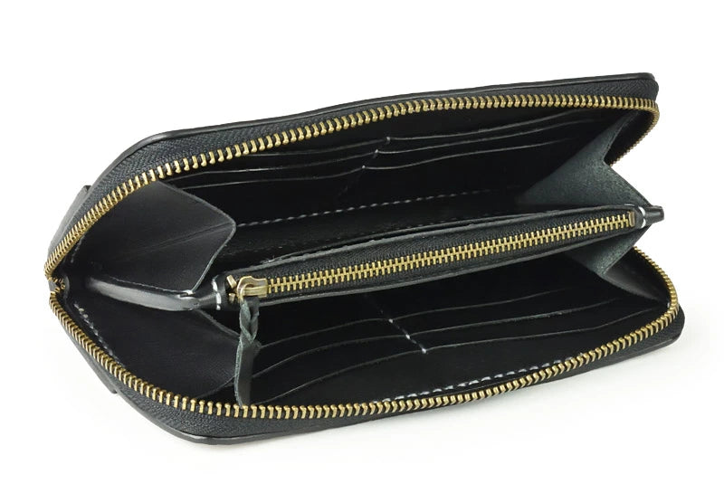 サムライクラフト ラウンドファスナー タイプ2 ダイヤモンドパイソン サドルレザー オイルレザー ウォレットチェーン対応