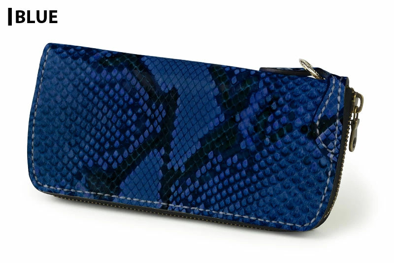 サムライクラフト ラウンドファスナー タイプ2 ダイヤモンドパイソン サドルレザー オイルレザー ウォレットチェーン対応