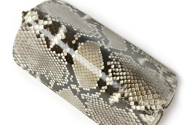 サムライクラフト ラウンドファスナー タイプ2 ダイヤモンドパイソン サドルレザー オイルレザー