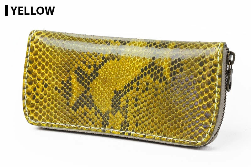 サムライクラフト ラウンドファスナー タイプ2 ダイヤモンドパイソン サドルレザー オイルレザー