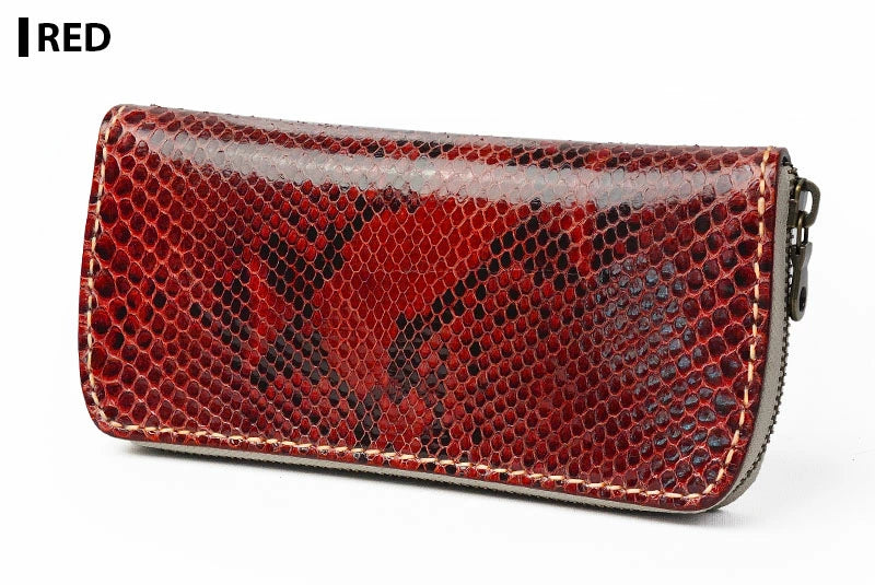 サムライクラフト ラウンドファスナー タイプ2 ダイヤモンドパイソン サドルレザー オイルレザー