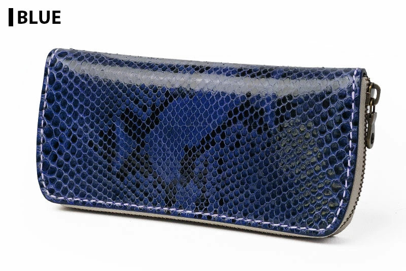 サムライクラフト ラウンドファスナー タイプ2 ダイヤモンドパイソン サドルレザー オイルレザー