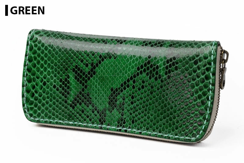 サムライクラフト ラウンドファスナー タイプ2 ダイヤモンドパイソン サドルレザー オイルレザー