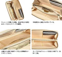 サムライクラフト ラウンドファスナー タイプ2 シェリダンスタイルカービング 黒染  バスケットウィーブ サドルレザー クロコ ウォレットチェーン対応