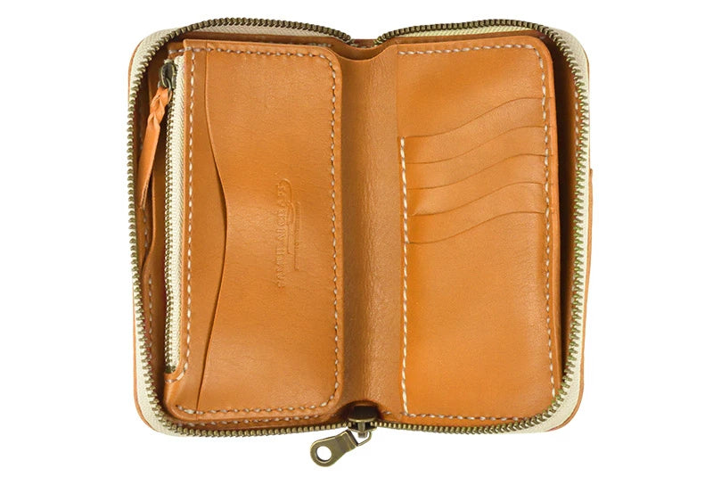 サムライクラフト ラウンドファスナー タイプ3 オイルレザー サドルレザー オーバーレイ ウォレットチェーン対応