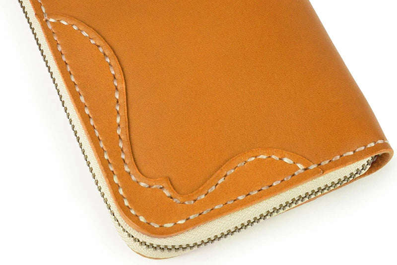 サムライクラフト ラウンドファスナー タイプ3 オイルレザー サドルレザー オーバーレイ ウォレットチェーン対応