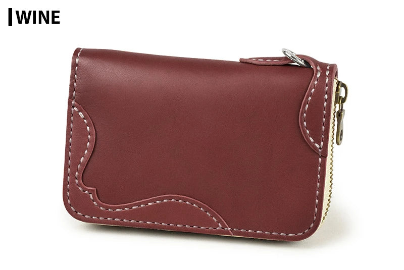 サムライクラフト ラウンドファスナー タイプ3 オイルレザー サドルレザー オーバーレイ ウォレットチェーン対応