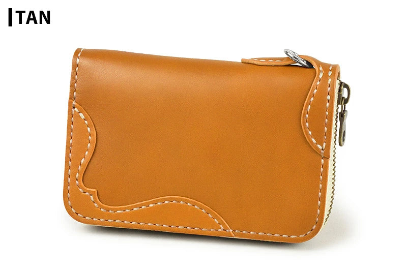 サムライクラフト ラウンドファスナー タイプ3 オイルレザー サドルレザー オーバーレイ ウォレットチェーン対応