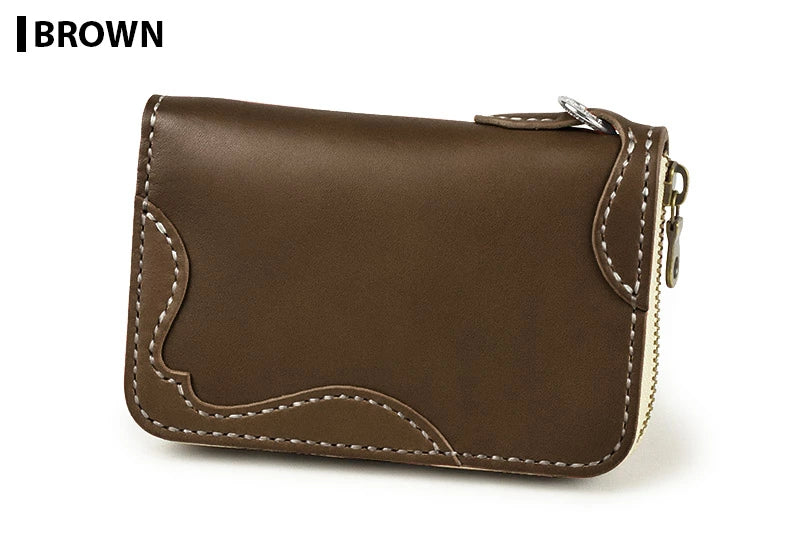 サムライクラフト ラウンドファスナー タイプ3 オイルレザー サドルレザー オーバーレイ ウォレットチェーン対応