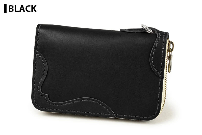 サムライクラフト ラウンドファスナー タイプ3 オイルレザー サドルレザー オーバーレイ ウォレットチェーン対応