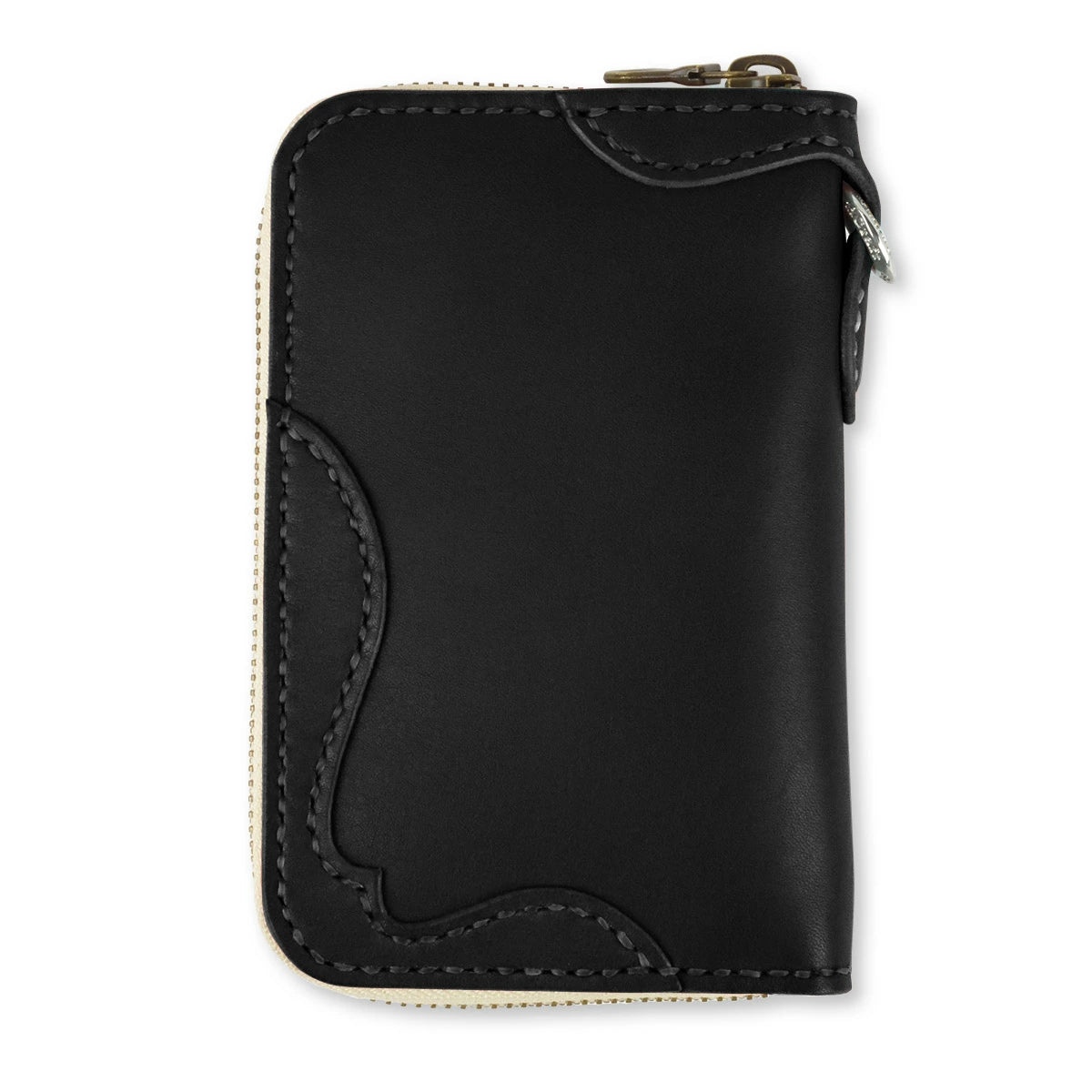 サムライクラフト ラウンドファスナー タイプ3 オイルレザー サドルレザー オーバーレイ ウォレットチェーン対応