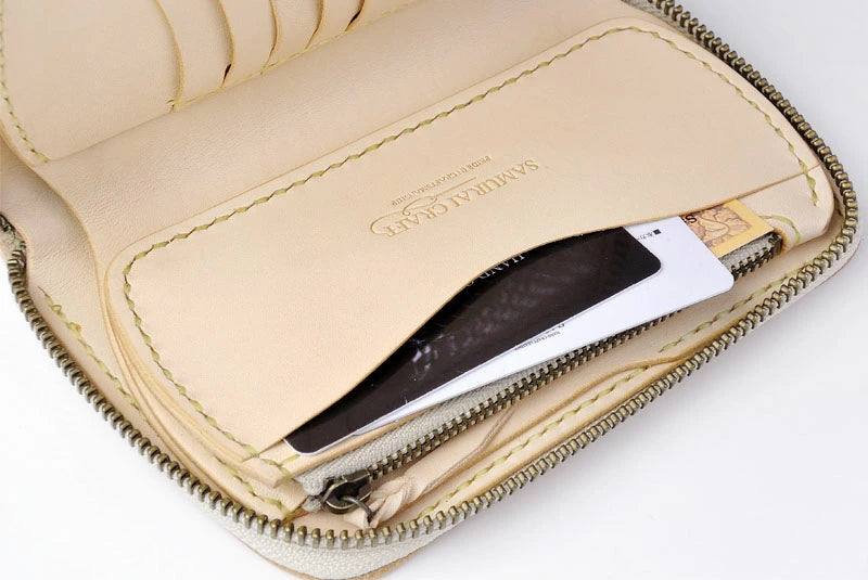 サムライクラフト ラウンドファスナー タイプ3-R ダイヤモンドパイソン フロントカット マット加工 ウォレットチェーン対応