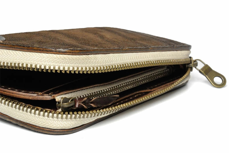 サムライクラフト ラウンドファスナー タイプ3-R エレファントレザー ウォレットチェーン対応