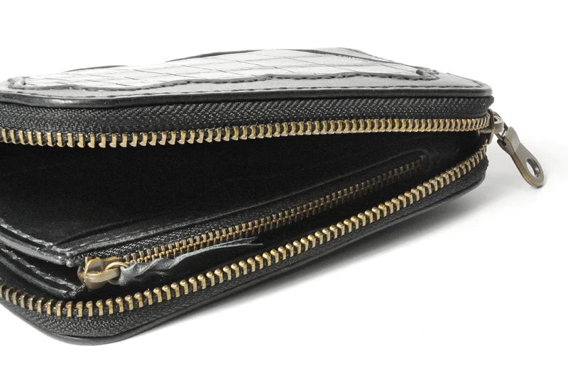 サムライクラフト ラウンドファスナー タイプ3-R クロコダイル インレイ ウォレットチェーン対応