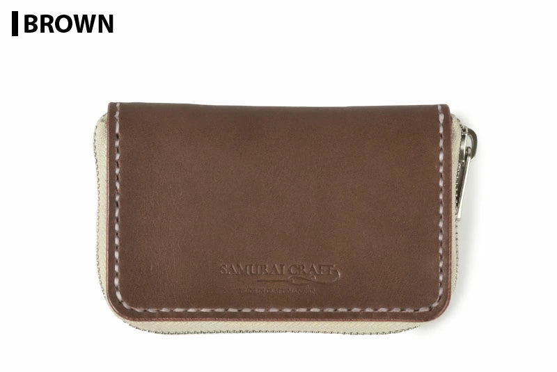 サムライクラフト ラウンドファスナーミニウォレット タイプ5 サドルレザー オイルレザー