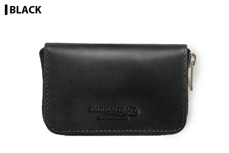 サムライクラフト ラウンドファスナーミニウォレット タイプ5 サドルレザー オイルレザー