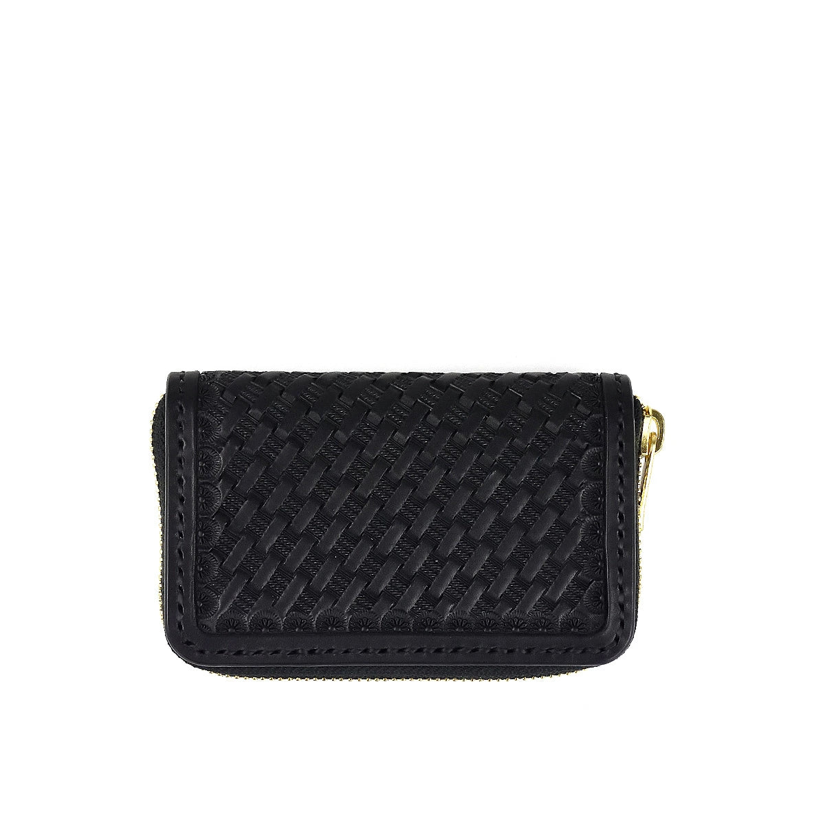 サムライクラフト ラウンドファスナー ミニウォレット タイプ5 バスケットウィーブスタンピング