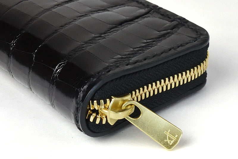 サムライクラフト ラウンドファスナー ミニウォレット タイプ5 シャイニングクロコダイル