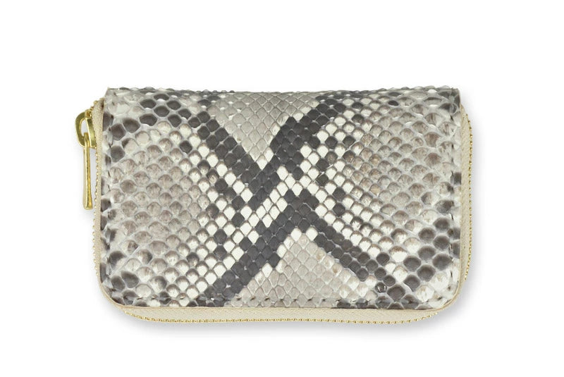 サムライクラフト ラウンドファスナー ミニウォレット タイプ5 マットパイソン ダイヤモンドパイソン