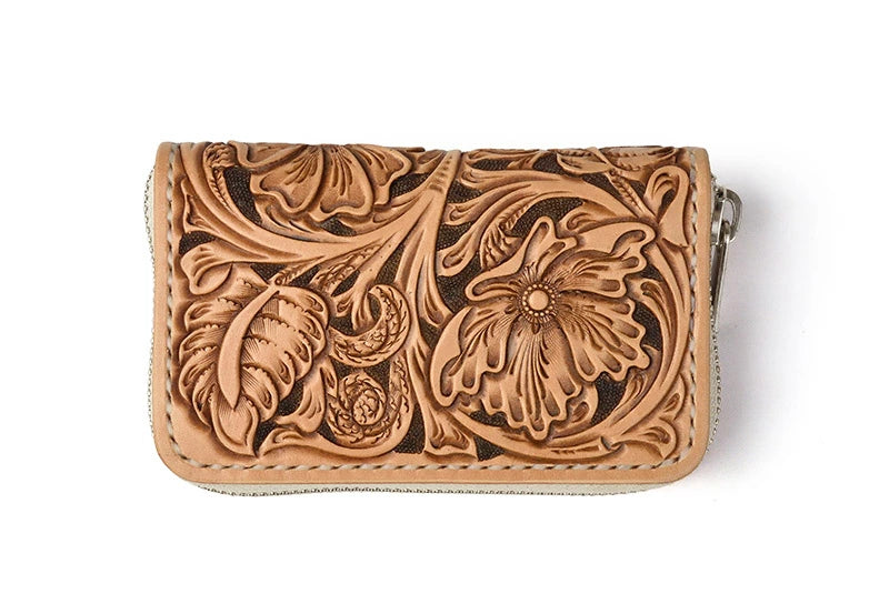 サムライクラフト ラウンドファスナー ミニウォレット タイプ5 シェリダンスタイルカービング