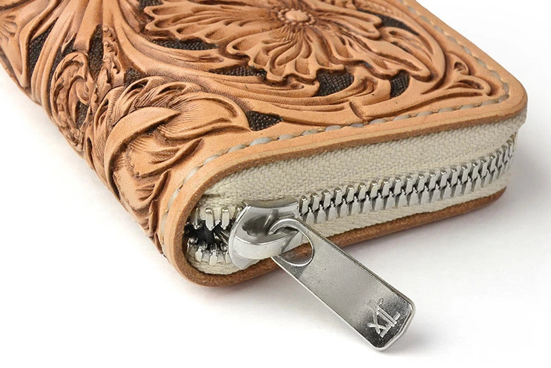 サムライクラフト ラウンドファスナー ミニウォレット タイプ5 シェリダンスタイルカービング