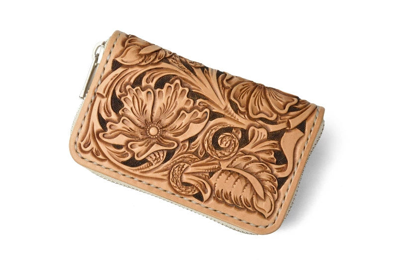 サムライクラフト ラウンドファスナー ミニウォレット タイプ5 シェリダンスタイルカービング