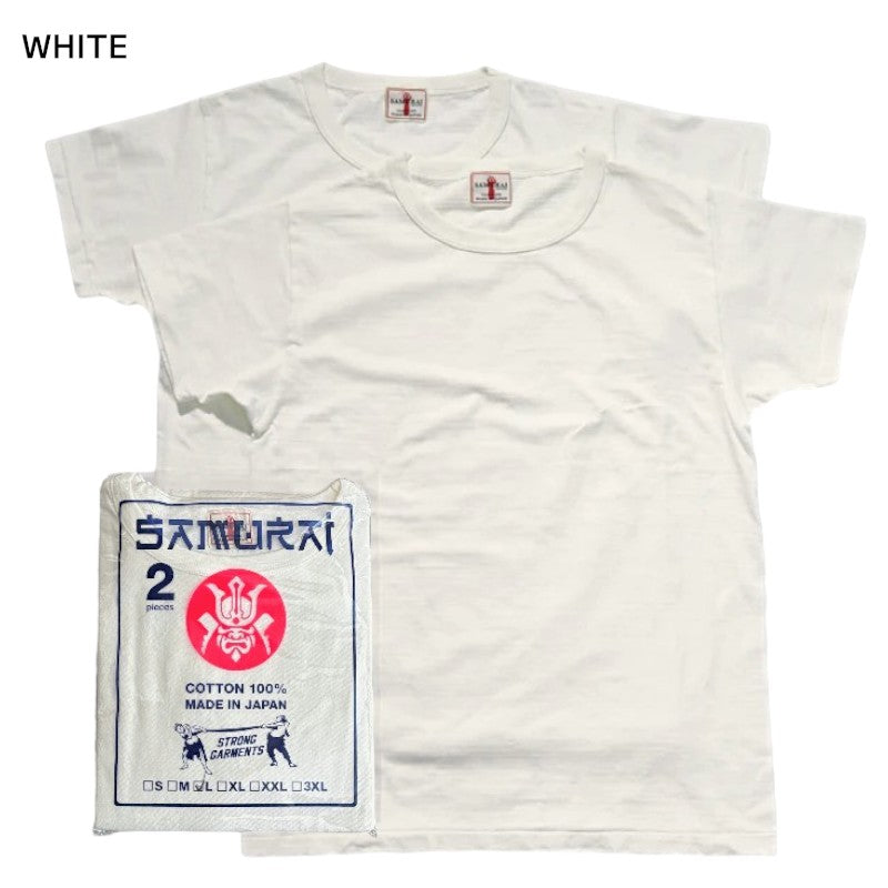 サムライジーンズ 2PST-01 無地 クルーネック 2パックTシャツ