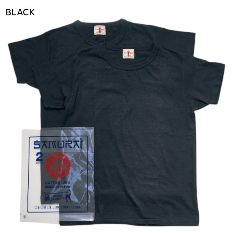サムライジーンズ 2PST-01 無地 クルーネック 2パックTシャツ
