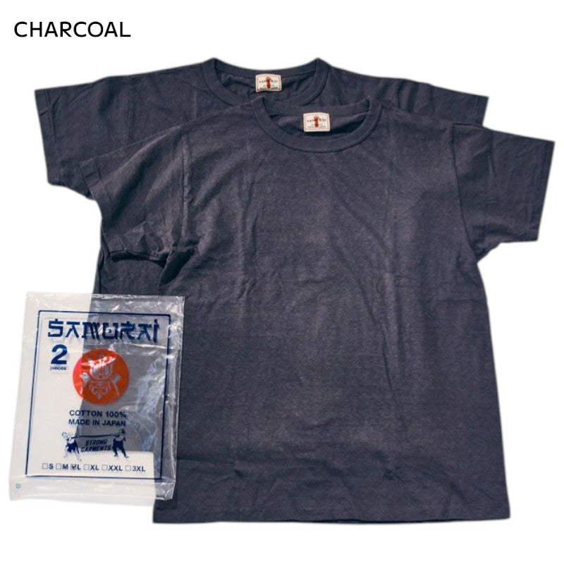 サムライジーンズ 2PST-01 無地 クルーネック 2パックTシャツ