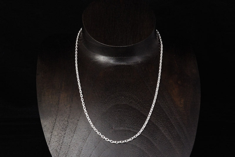 サムライクラフト 2面カットあずきチェーン シルバーチェーン 細 45cm 50cm 60cm  SV925