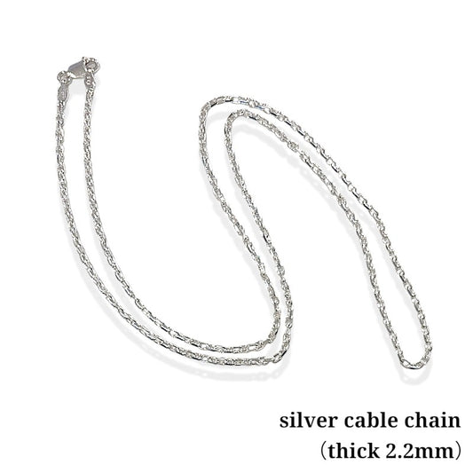 サムライクラフト 2面カットあずきチェーン シルバーチェーン 細 45cm 50cm 60cm  SV925