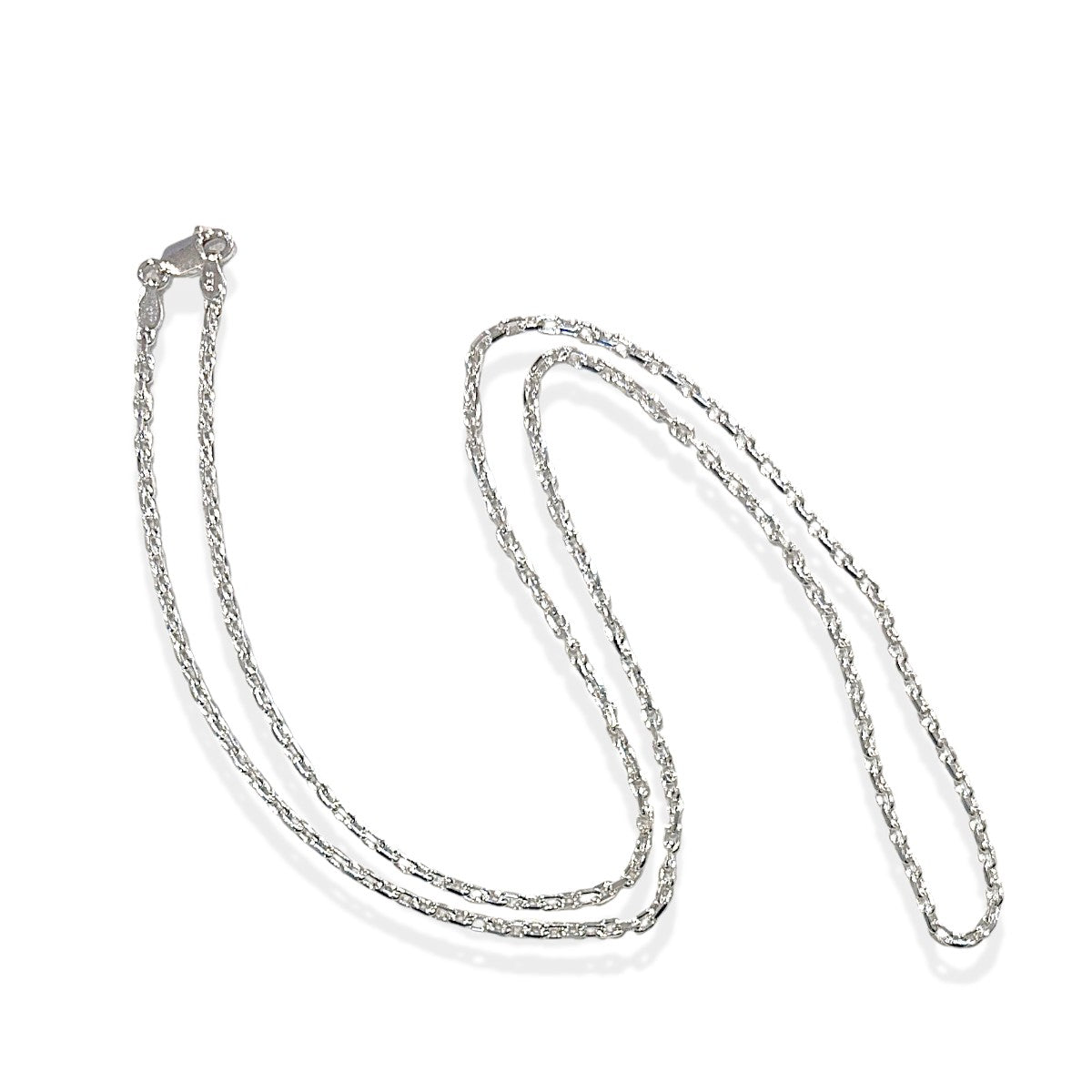 サムライクラフト 2面カットあずきチェーン シルバーチェーン 細 45cm 50cm 60cm  SV925