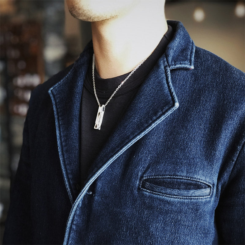 サムライクラフト ダメージドバー ヘアラインフィニッシュ ペンダントトップ SV925