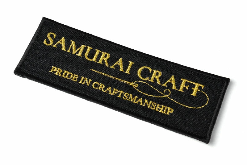 サムライクラフト ロゴ入り ワッペン 長方形 刺繍ワッペン