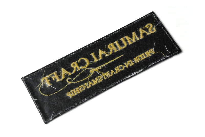 サムライクラフト ロゴ入り ワッペン 長方形 刺繍ワッペン