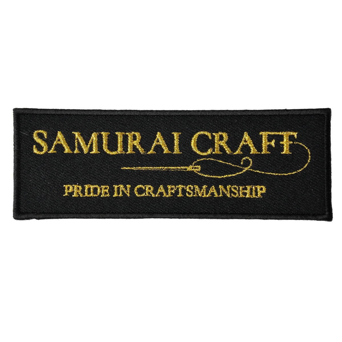 サムライクラフト ロゴ入り ワッペン 長方形 刺繍ワッペン