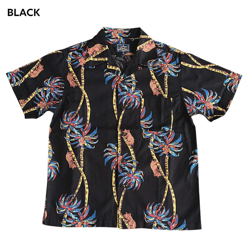 Studio D'artisan ダルチザン 5742 コットンアロハシャツ PALM CLIMBER