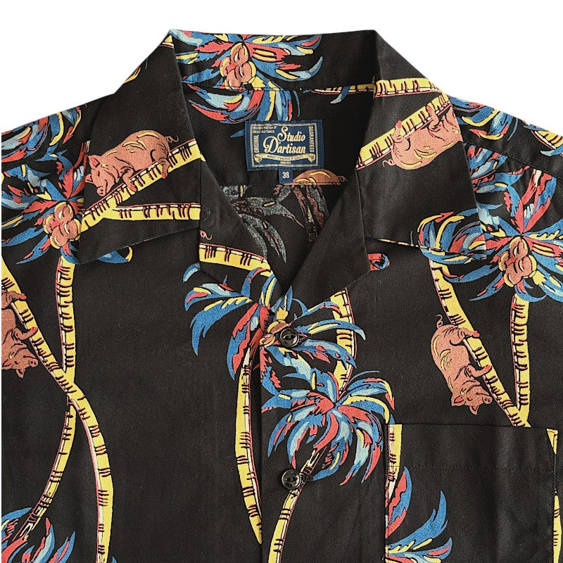 Studio D'artisan ダルチザン 5742 コットンアロハシャツ PALM CLIMBER