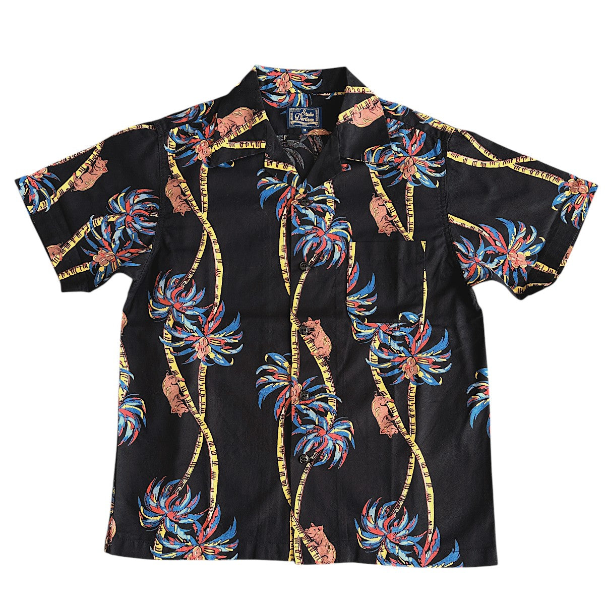 Studio D'artisan ダルチザン 5742 コットンアロハシャツ PALM CLIMBER