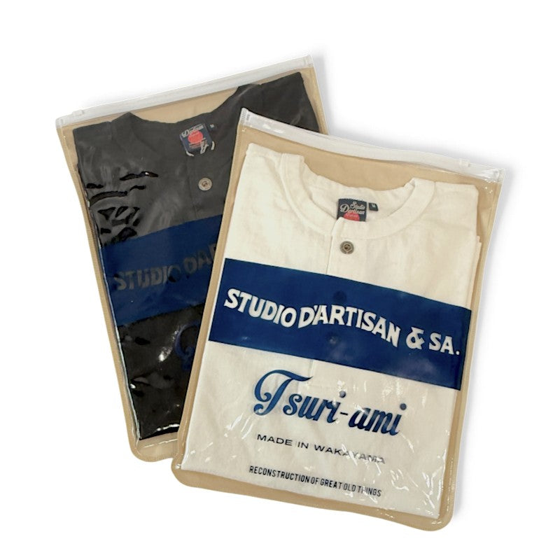 Studio D'artisan ステュディオダルチザン 8213 吊り編み ヘンリーネック パックTシャツ