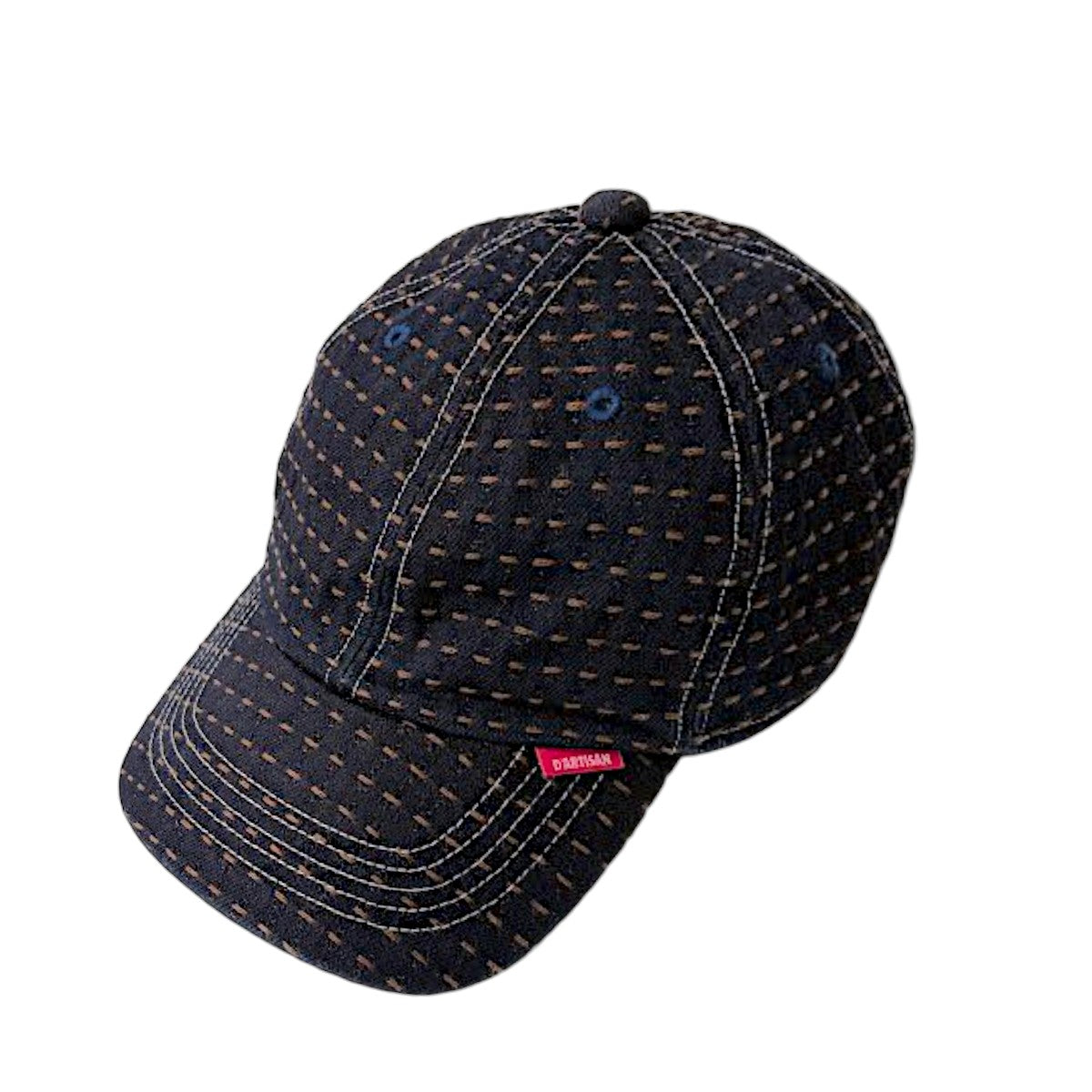 Studio D'artisan ステュディオダルチザン D7578 柿渋 刺し子 デニムキャップ