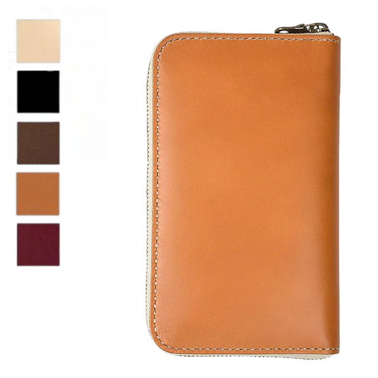 サムライクラフト ラウンドファスナー タイプ1  Lサイズサドルベーシック オイルレザー