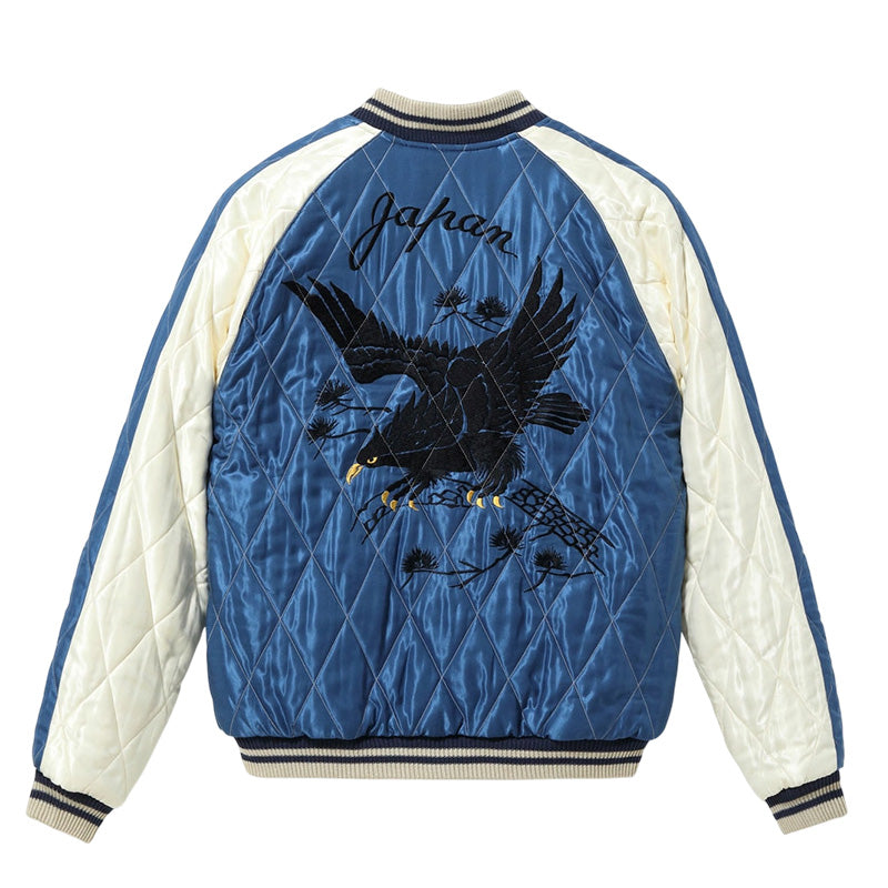 テーラー東洋 スーベニアジャケット スカジャン リバーシブル 別珍 中綿 キルティング ドラゴン 龍 イーグル 鷲 TT15792-138 ブラウン