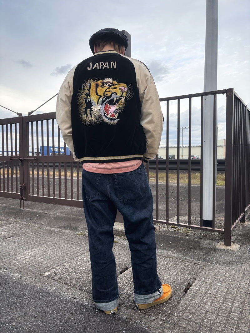 テーラー東洋 スーベニアジャケット スカジャン 別珍 2トーン ドラゴン 龍 タイガーヘッド 虎 TT15795-119