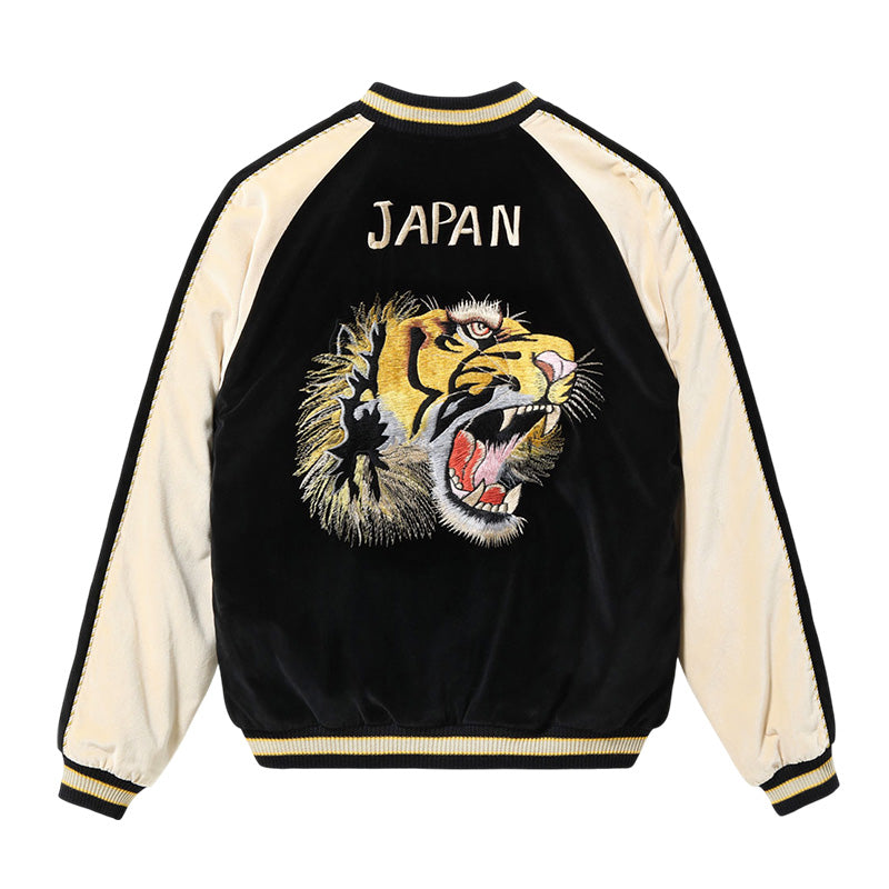 テーラー東洋 スーベニアジャケット スカジャン 別珍 2トーン ドラゴン 龍 タイガーヘッド 虎 TT15795-119