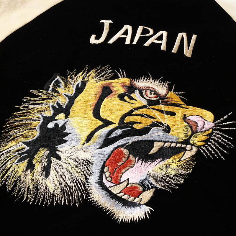 テーラー東洋 スーベニアジャケット スカジャン 別珍 2トーン ドラゴン 龍 タイガーヘッド 虎 TT15795-119