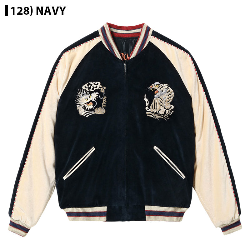 テーラー東洋 スーベニアジャケット スカジャン 別珍 2トーン ドラゴン 白龍 イーグル 鷲 TT15795-128