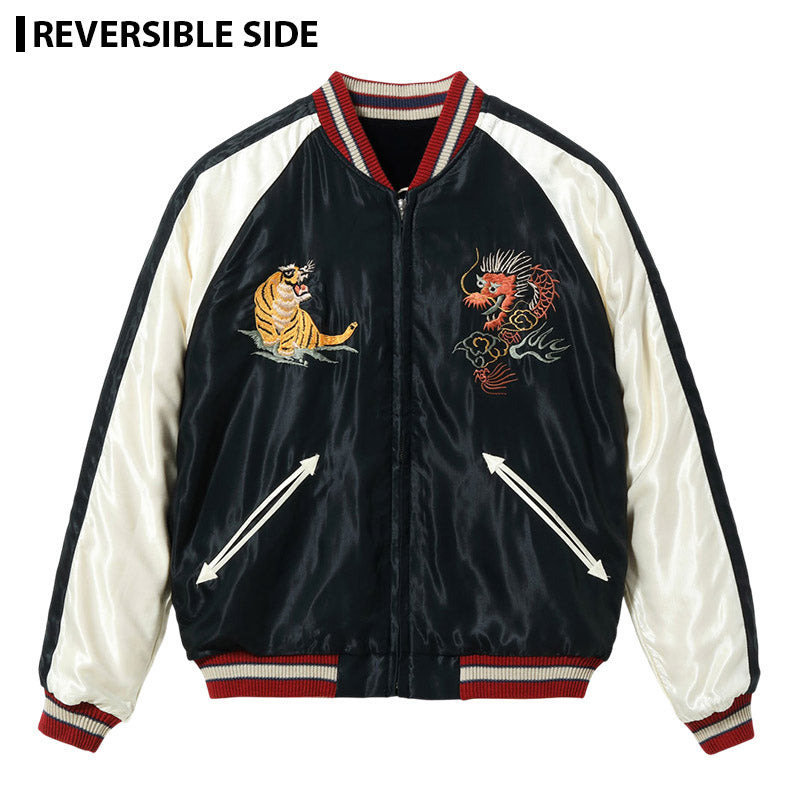 テーラー東洋 スーベニアジャケット スカジャン 別珍 2トーン ドラゴン 白龍 イーグル 鷲 TT15795-128