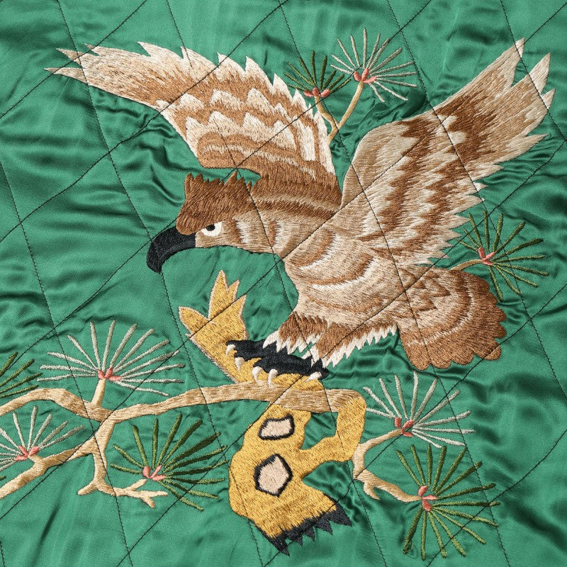 テーラー東洋 60周年記念 スーベニアジャケット スカジャン 別珍 TT15809-119 TIGER HEAD × EAGLE 港商 ステンシル